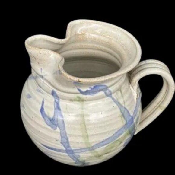 Vintage Studio B Pottery Stoneware Hand Made Pitcher Signed - Picture 2 of 8